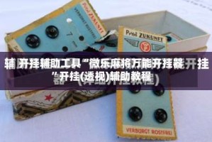 开挂辅助工具“微乐麻将万能开挂器”开挂(透视)辅助教程
