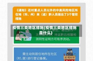 疫情三类地区措施(疫情三类地区措施是什么)