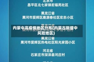 内蒙中高疫情地区分布(内蒙古新增中风险地区)