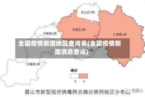 全国疫情新增地区查询表(全国疫情新增消息查询)