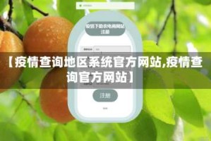【疫情查询地区系统官方网站,疫情查询官方网站】