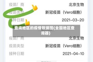 查询地区的疫情数据图(全国地区查询器)