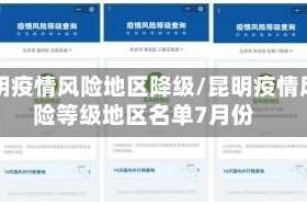 昆明疫情风险地区降级/昆明疫情风险等级地区名单7月份