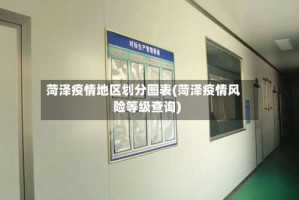 菏泽疫情地区划分图表(菏泽疫情风险等级查询)