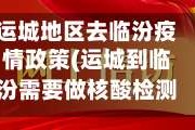 运城地区去临汾疫情政策(运城到临汾需要做核酸检测吗)