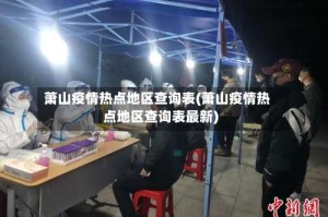 萧山疫情热点地区查询表(萧山疫情热点地区查询表最新)