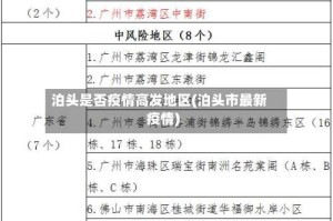 泊头是否疫情高发地区(泊头市最新疫情)