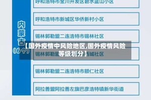 【国外疫情中风险地区,国外疫情风险等级划分】