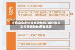 河北秦皇岛疫情风险地区/河北秦皇岛疫情风险地区有哪些