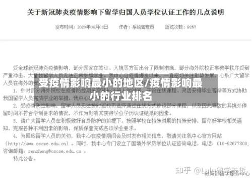 受疫情影响最小的地区/疫情影响最小的行业排名-第1张图片