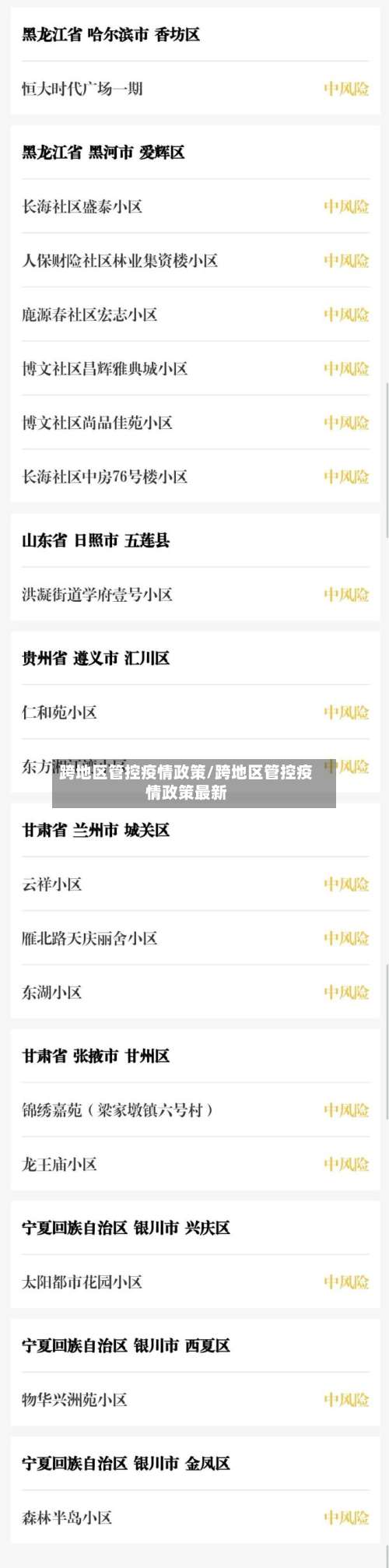 跨地区管控疫情政策/跨地区管控疫情政策最新-第3张图片