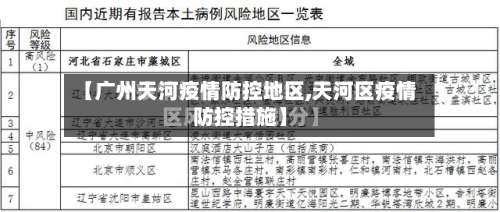 【广州天河疫情防控地区,天河区疫情防控措施】-第1张图片