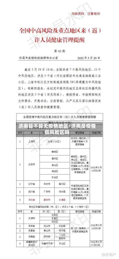 济南算不算无疫情地区/济南是疫情低风险区吗-第1张图片