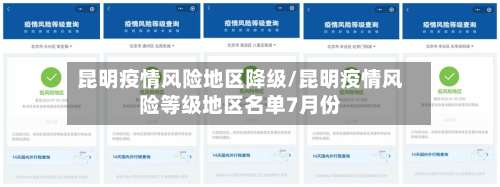 昆明疫情风险地区降级/昆明疫情风险等级地区名单7月份-第1张图片