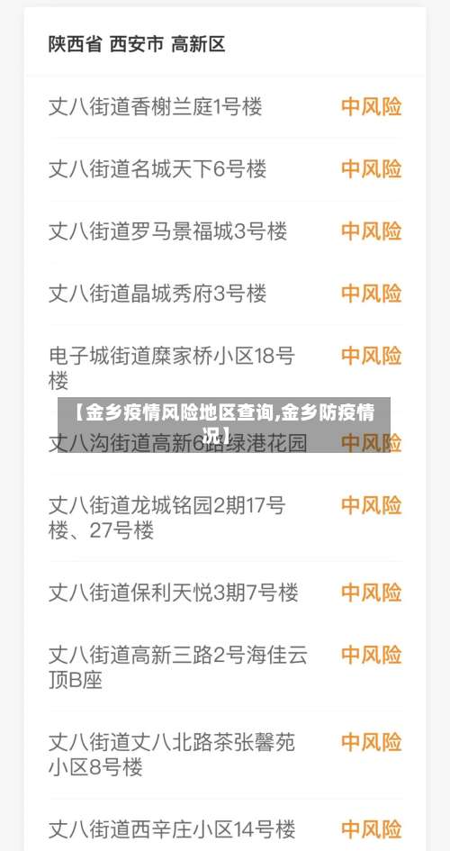 【金乡疫情风险地区查询,金乡防疫情况】-第2张图片
