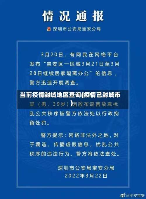 当前疫情封城地区查询(疫情已封城市)-第3张图片